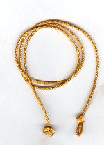 Satin cord rattail necklace